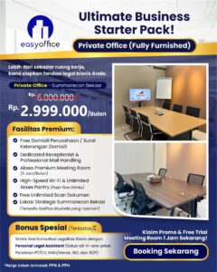 Fasilitas Privat Office EasyOffice: Korporat, Harga Terjangkau